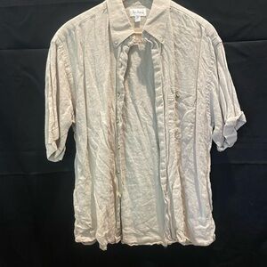 Paul Fredrick Light Tan Linen Shirt